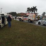 Road crash at the intersection of Newport Avenue and Marion Avenue