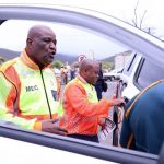 Wreath laying and law Enforcement road block outside Eshowe