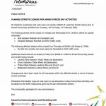 Planned street closure for Armed Force Day activities